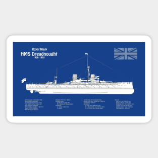 HMS Dreadnought ship plans -ABD Magnet